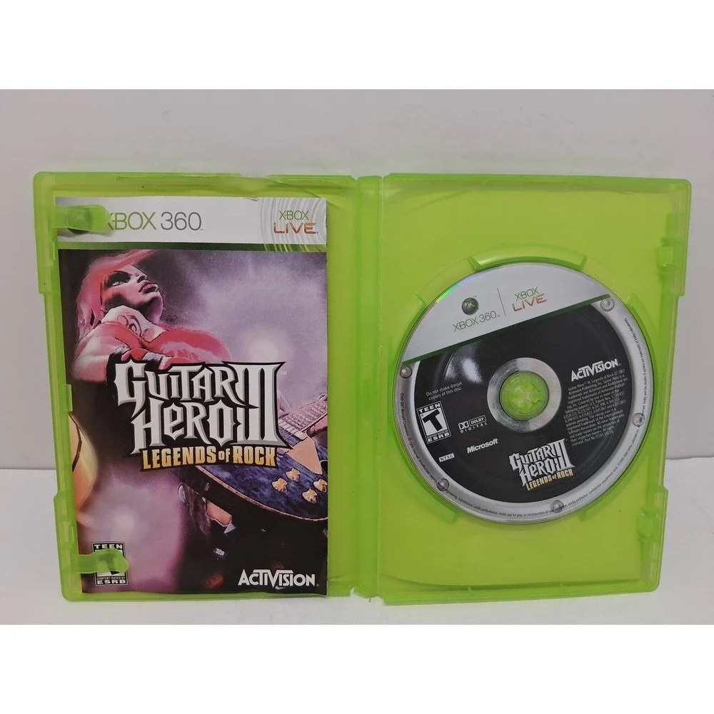 Guitar Hero III Legends of Rock Xbox 360 Game Activision NTSC CIB Complete